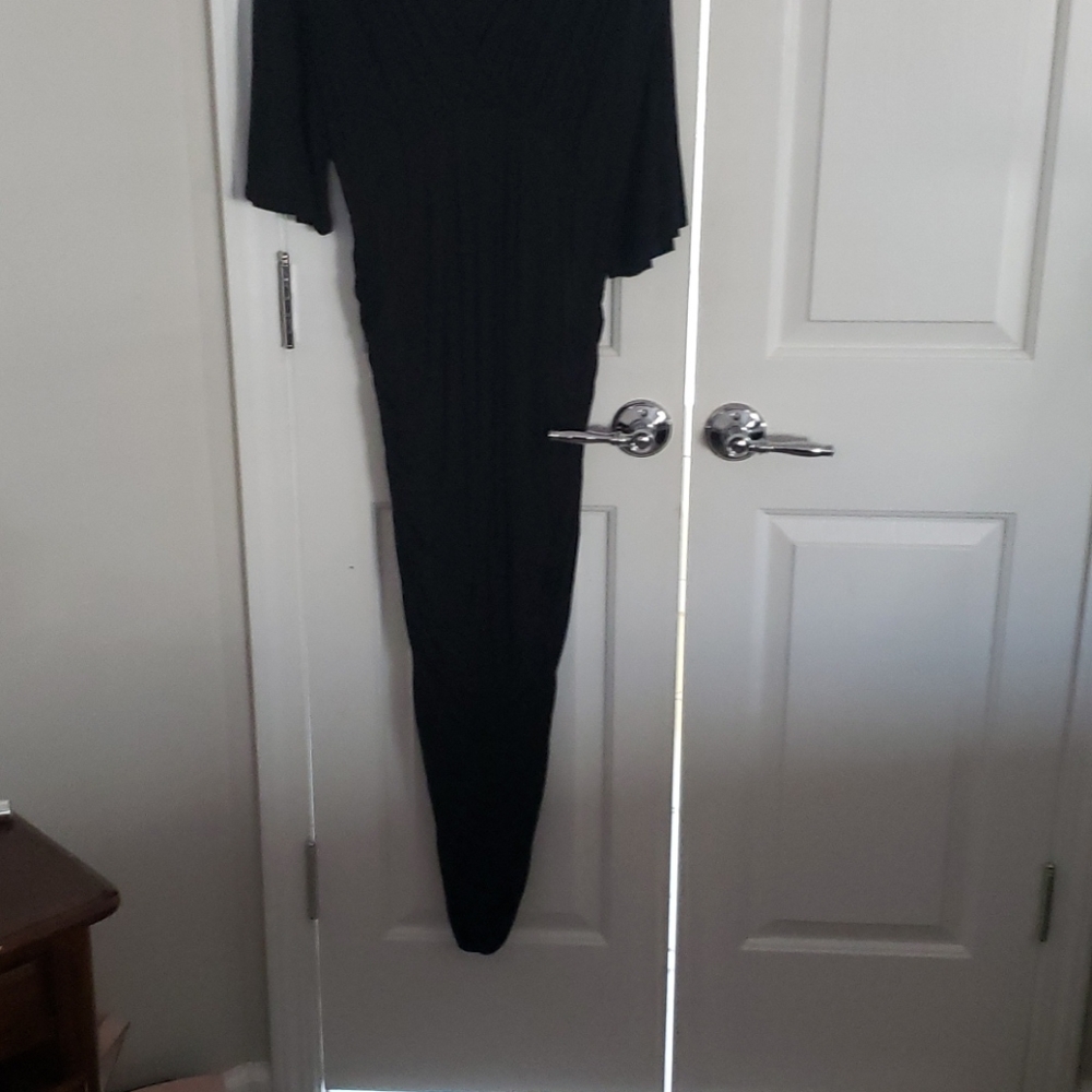 Kiyonna Black shirred dress